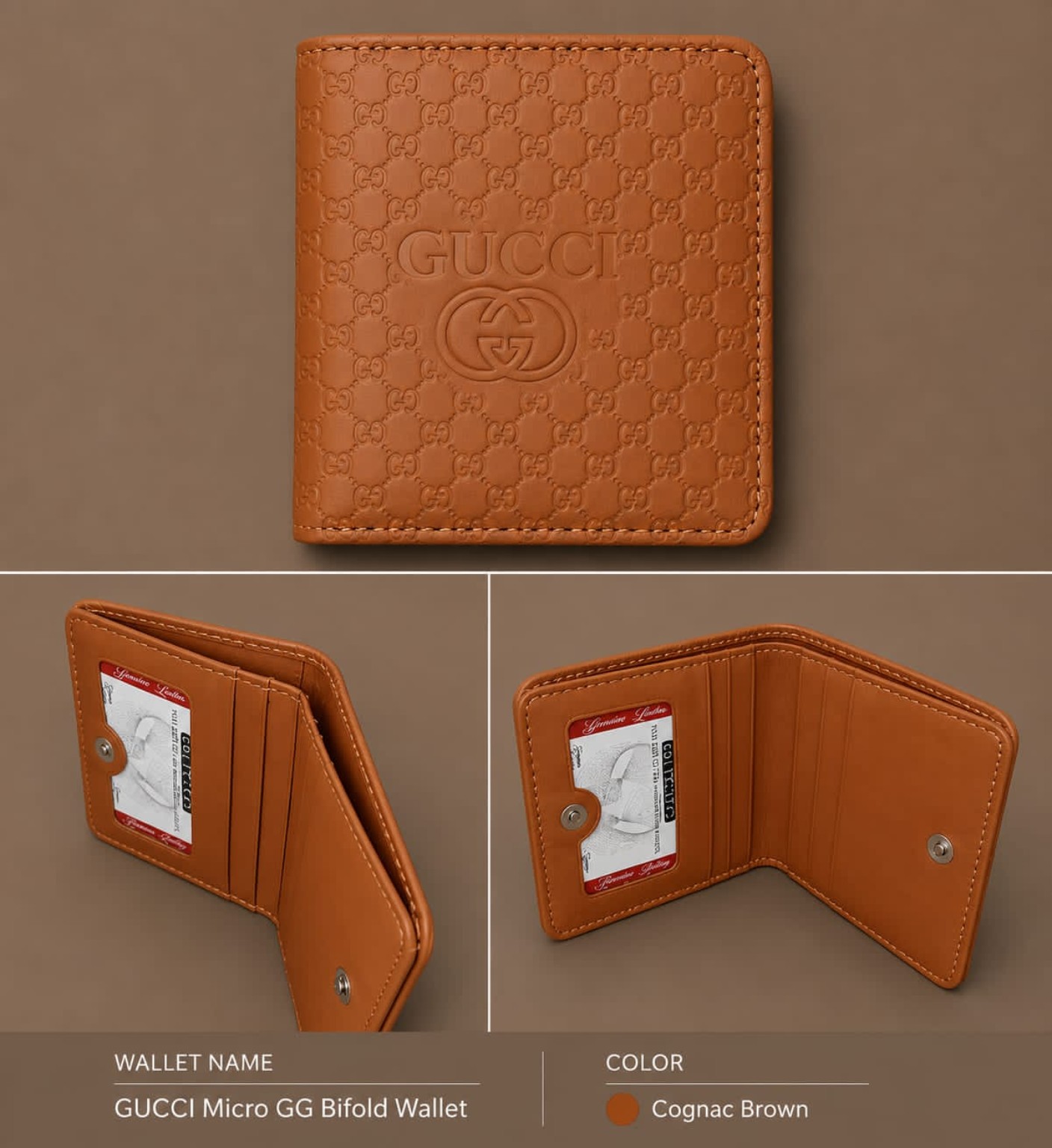 Micro GG Cognac Wallet